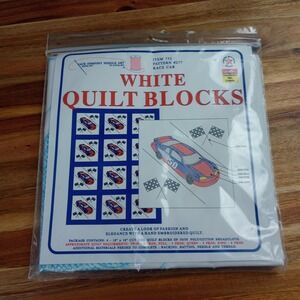 Jack Dempsey‎ Needle Art Item 732 Race Car #277 Nursery Quilt Blocks ONLY